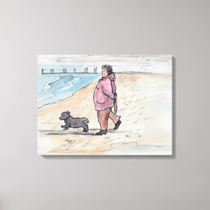 Walking the dog - 03 canvas print