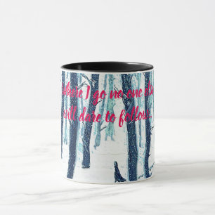 Walking Through Snowy Forest Mug