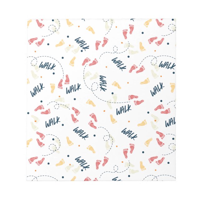 Walking Together: Adventure Footprint Pattern Notepad (Front)