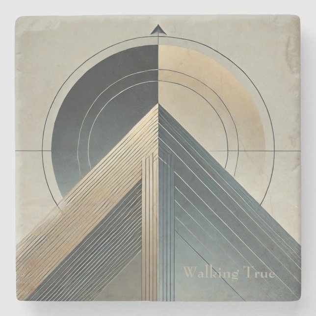 Walking True Stone Coaster (Front)