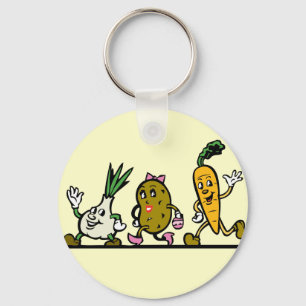 Walking Veggies! Keychain