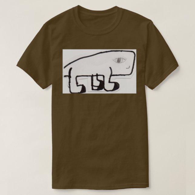 walking whale with eyelashes T-Shirt (Design Front)