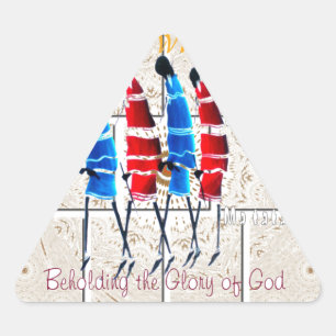 Walking With Jesus Hakuna Matata Inspired Beautifu Triangle Sticker