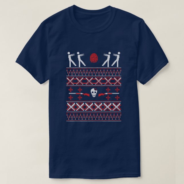 Walking Zombie Ugly Christmas Sweater (Design Front)