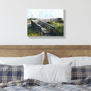 Walkway to the beach photo card canvas print