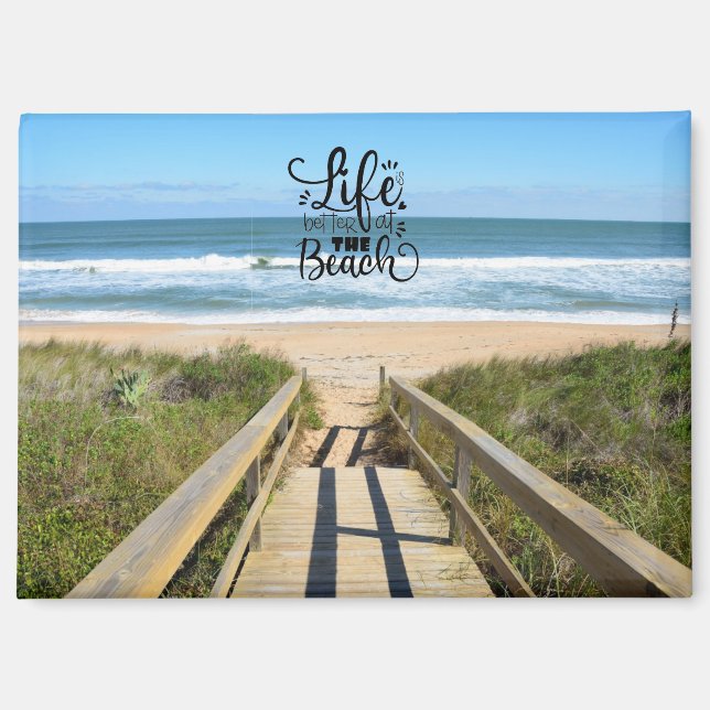 Walkway to the beach postcard magnet (Front)