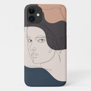 Wall Art Boho Art Woman Line Art Creativity    iPhone 11 Case