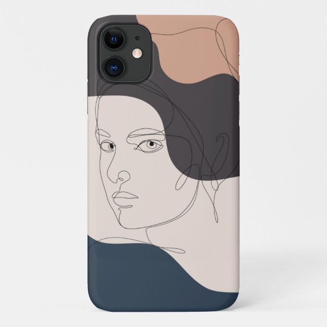 Wall Art Boho Art Woman Line Art Creativity    Case-Mate iPhone Case (Back)