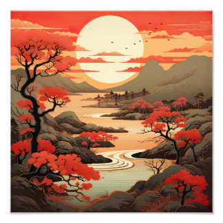 Wall art landscape Japanese