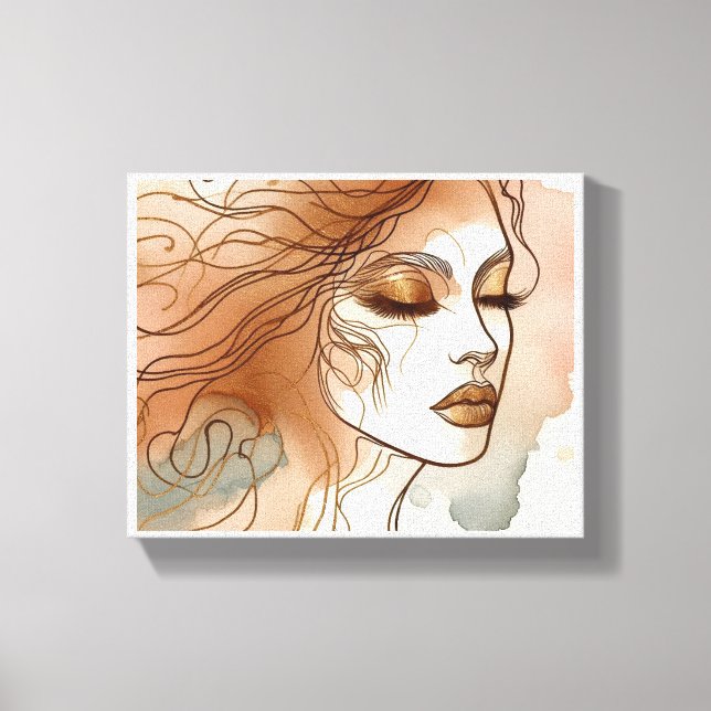 Wall Art Line Art Illustration of Woman 3  (Front)
