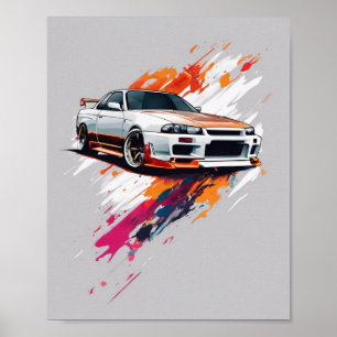 Wall Art Nissan skyline car