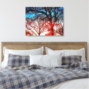 Wall Art Oak Trees in Winter Canvas Photo Print