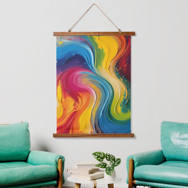 Wall Art of Colour Mix Painting  (Living Room)
