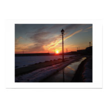 Wall art photograph of sunset near the harbour