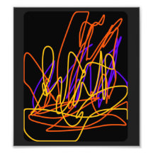 Wall art poster, original neon art design, colour