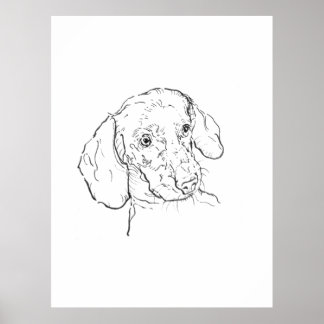 Wall Art Print,Dachshund,Sausage Dog, Wiener Dog