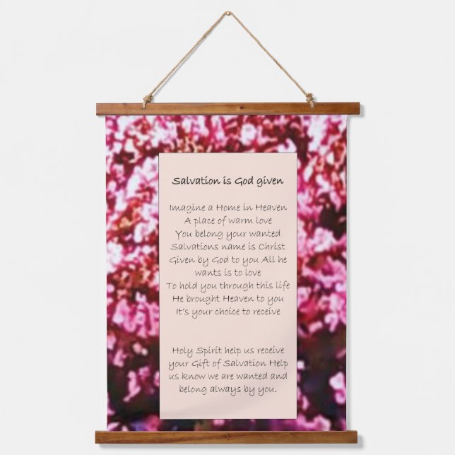 Wall Art Scroll "Salvation is God Given " (Front)