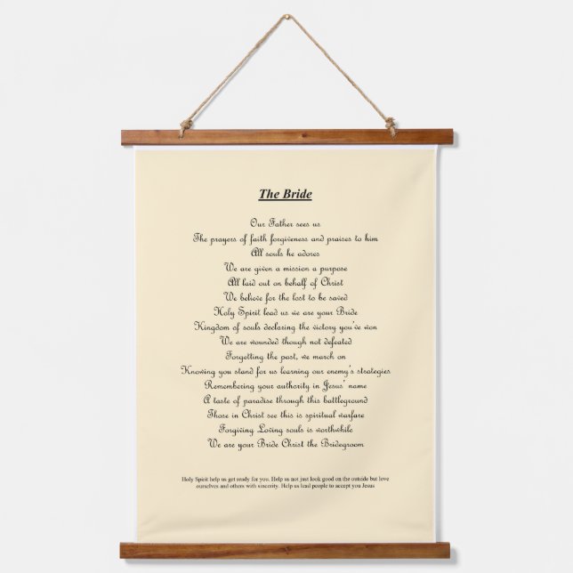 Wall art titled 'The Bride ' home or gift decor (Front)