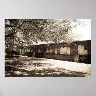 Wall at Colonial Park Cemetery (Aged) Poster