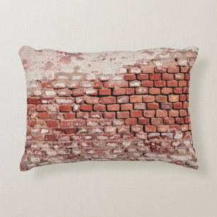 Wall brick brick wall accent pillow