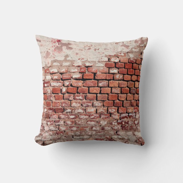 Wall brick brick wall throw pillow (Front)