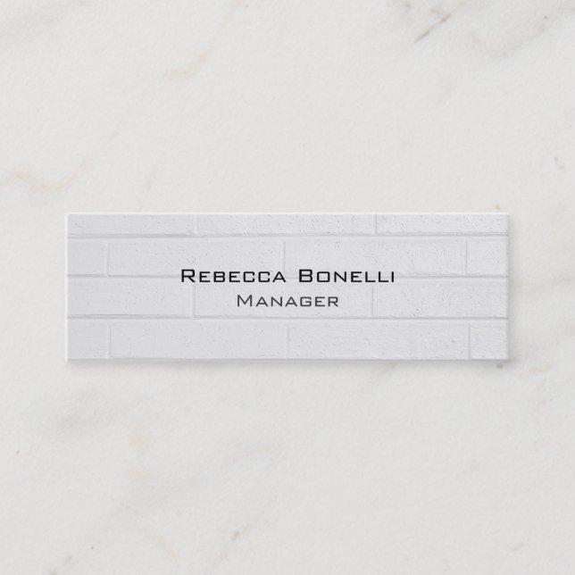 Wall Brick Unique Modern Minimalist Mini Business Card (Front)