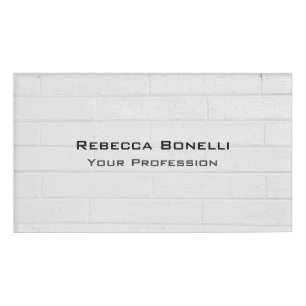 Wall Brick Unique Modern Minimalist Name Tag