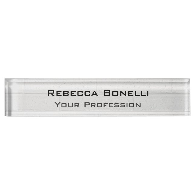 Wall Brick Unique Modern Minimalist Nameplate (Front)