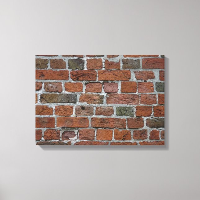 wall brick wall brick red canvas print (Front)