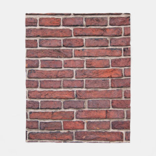 Wall bricks brick wall red bricks fleece blanket