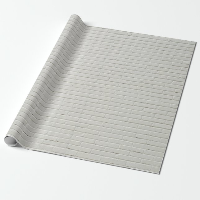 Wall bricks white white brick wall wrapping paper (Unrolled)
