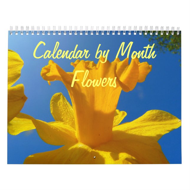 Wall Calendar by Month With Flowers (Cover)