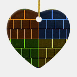 Wall canvas ceramic ornament
