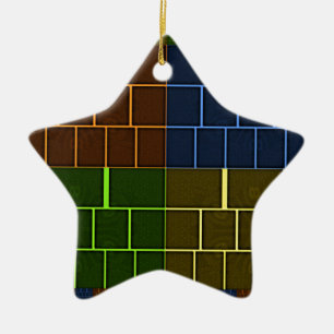 Wall canvas ceramic ornament