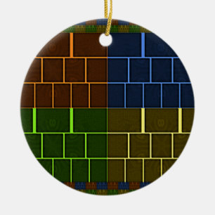 Wall canvas ceramic ornament