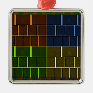 Wall canvas metal ornament