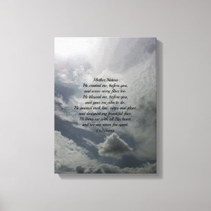 WALL CANVAS MOTHER NATURE POEM STYLE DESIGN PRINT