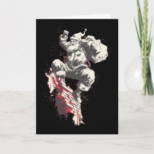 Wall Climbing Christmas Costume With Santa Claus Card