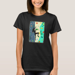 Wall Climbing Girl Indoor Bouldering Woman  1 T-Shirt