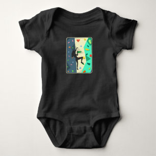 Wall Climbing Girl Indoor Bouldering Woman Baby Bodysuit