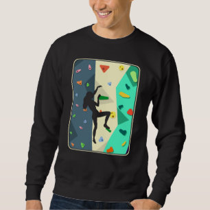 Wall Climbing Girl Indoor Bouldering Woman Sweatshirt