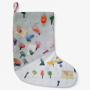 Wall climbing indoor wall small christmas stocking