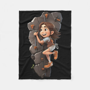 Wall Climbing Rock Wall Climber Boys Children Anim Fleece Blanket
