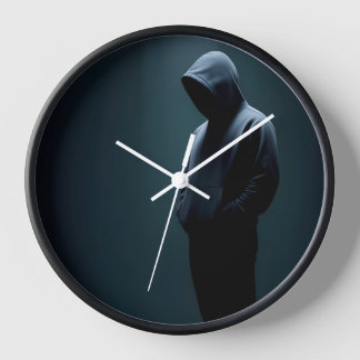 Wall Clock, 10" Round Natural Wood Frame Clock