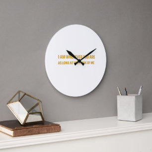 Wall Clock, 10" Round Natural Wood Frame Large Clock