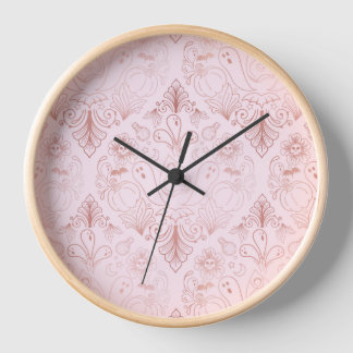 Wall Clock, 25.4 cm Round Natural Wood Frame Clock