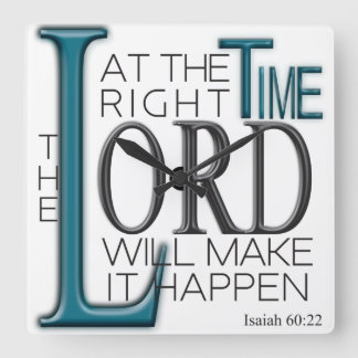 Wall Clock, Bible Verse, Isaiah 60:22 Square Wall Clock