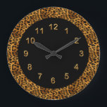 Wall Clock Black Leopard Print Animal<br><div class="desc">Wall Clock Black Leopard Print Animal Round Decorative Art By Zizzago Home Decor</div>