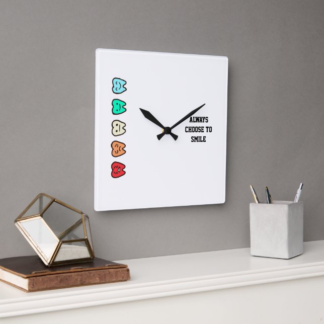 Wall Clock – Cute Dental Art & Positive Decor (Office)