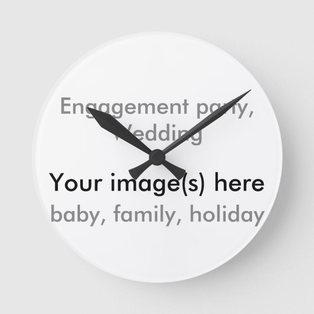 Wall Clock, designed by you. Add special photos. Round Clock (Front)